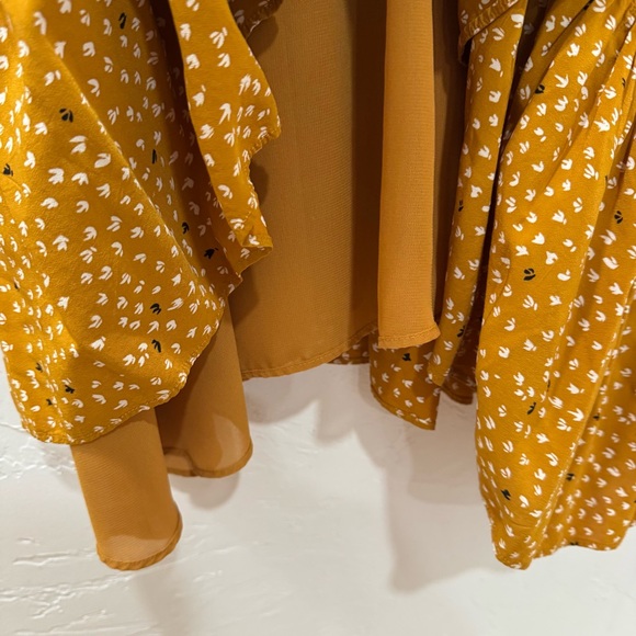 HATCH 0 Yellow Lana Maternity Dress Midi Longsleeve Comfy Women's XS Fall - Picture 14 of 16